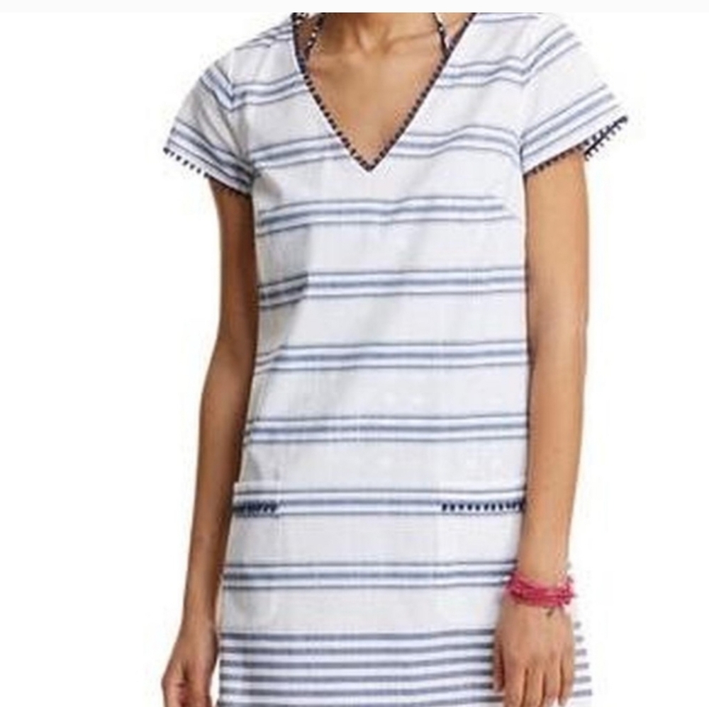 Vineyard Vines Cotton Stripe Coverup Blue/White XS